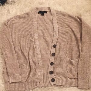 Tan knit cardigan from Forever 21